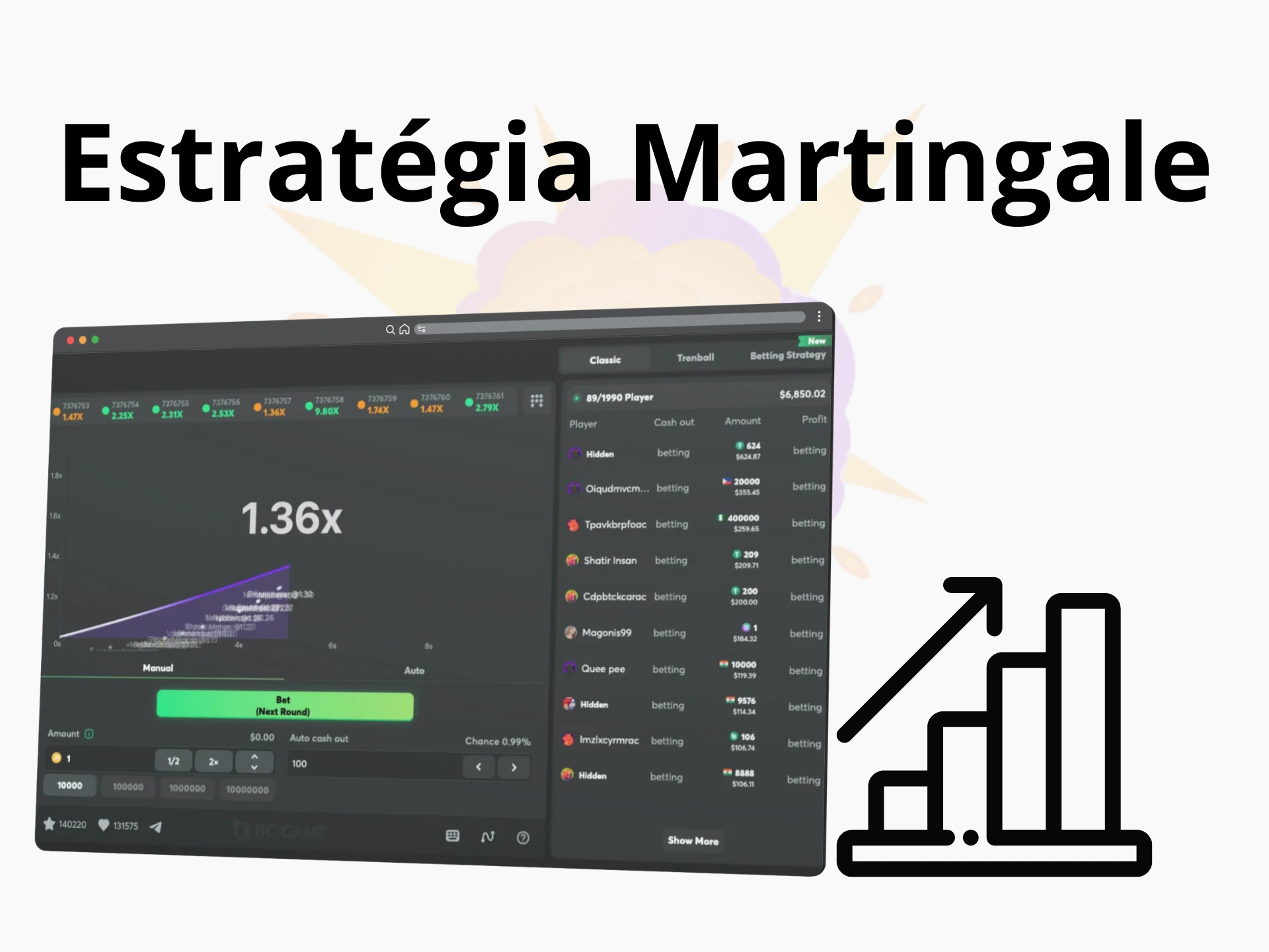 Usando a Estratégia Martingale